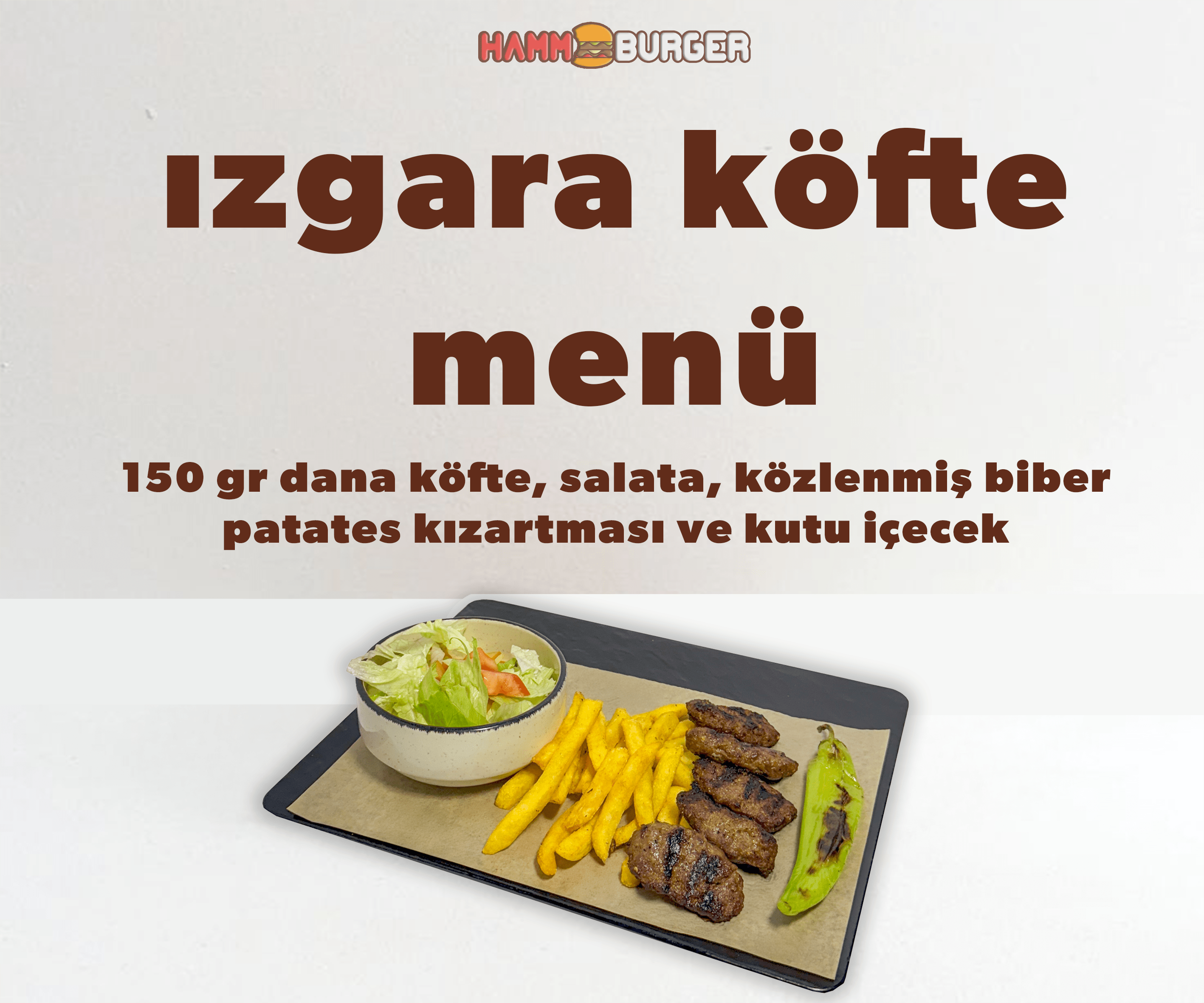 Izgara Kofte Menu